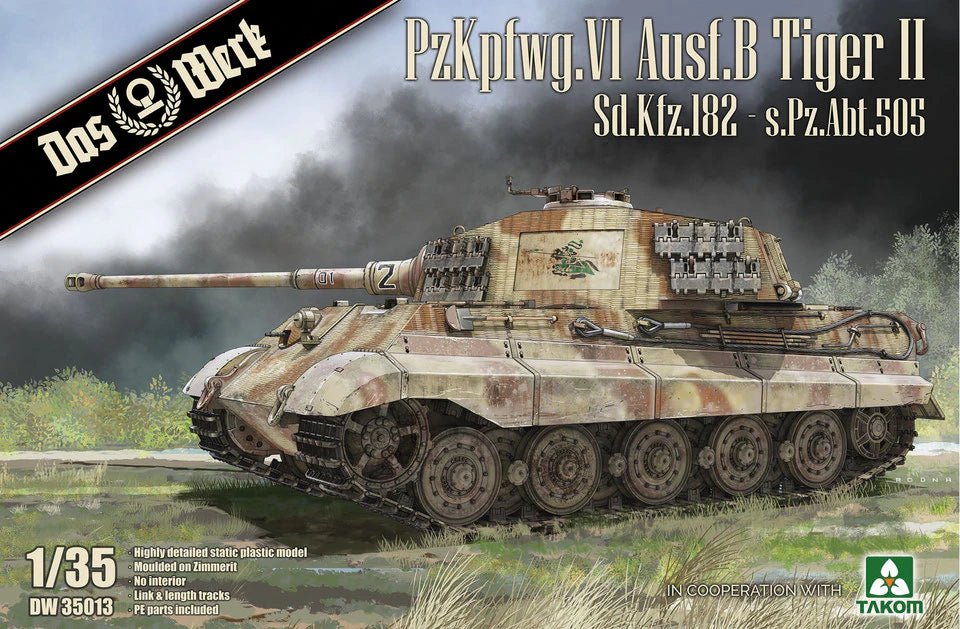 Das Werk 1/35 Pzkpfwg. VI Ausf.B Tiger II sd.Kfz.182 - s.Pz.Abt.505 Kit 35013 - SECOND HAND  NEW