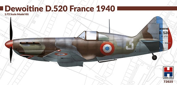 Hobby 2000 1/72 Dewoitine D520 France 1940 Kit 72025