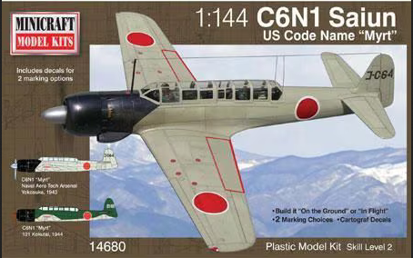 Minicraft 1/144 Nakajima C6N1 Saiun US Code Name Myrt 14680