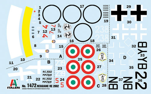 Italeri 1/72 Reggiane Re.2002 Ariete Kit 1472