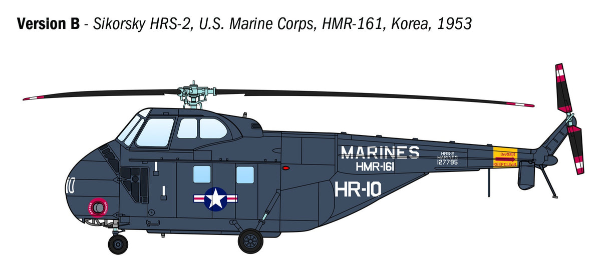 ITALERI plastic helicopter HAS22 / HO4S-3 / H-19 1:72