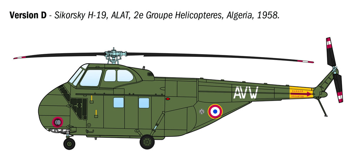 ITALERI plastic helicopter HAS22 / HO4S-3 / H-19 1:72