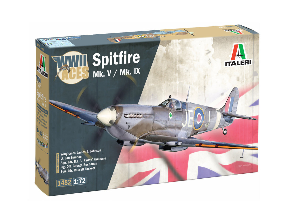 Italerai 1/72 Spitfire Mk.V / Mk.IX Aces Kit 1482