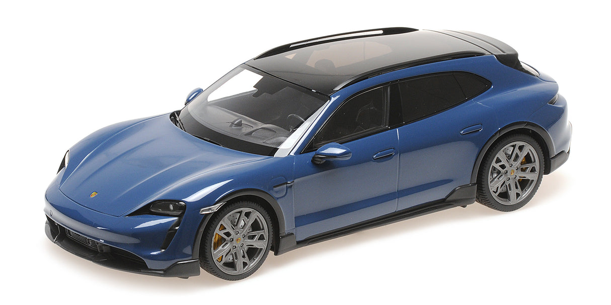 Minichamps Die Cast Collectables - 1:18 2021 Porsche Taycan Cross Tourismo Turbo S - Blue Metallic