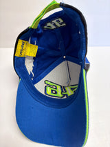 OFFICIAL VALENTINO ROSSI VR 46 (in Green)  Baseball Cap Blue Yamaha Racing Team Logo (second hand)
