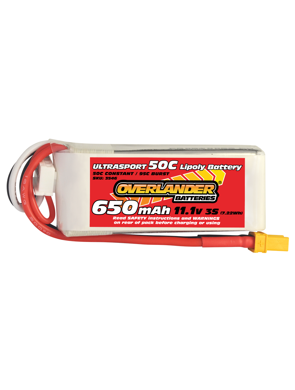 Overlander 650mAh 11.1V 3S 50C LiPo Battery