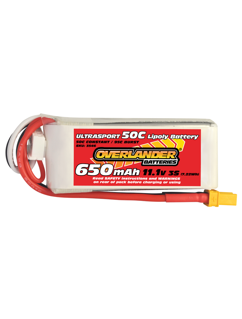 Overlander Ultrasport 650mAh 11.1V 3S 50C LiPo Battery