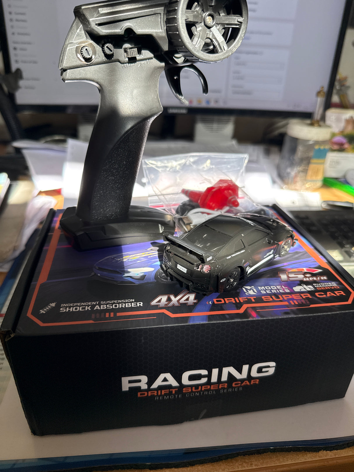 E-ZEE RC 1/43 LIGHTING 350Z 4WD DRIFT CAR WITH GYRO - BLACK