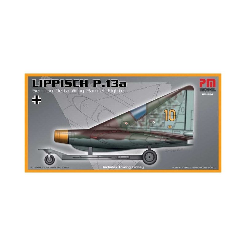 PM Model 1/72 Lippiscjh P-13a Kit  (includes towing trolley)  PKPM224