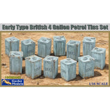 Gecko Models 1/16 Early Type British 4 Gallon Petrol Tins set 16GM0040
