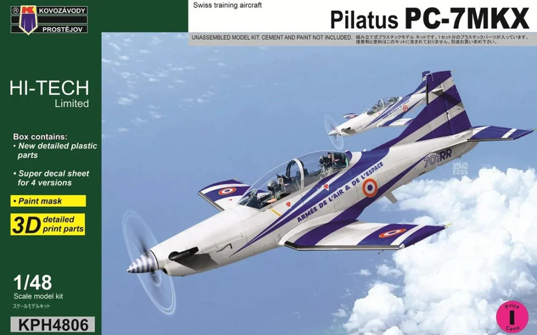 Kovozavody Prostejov 1/48 Pilatus PC-7MKX Kit KPH4806