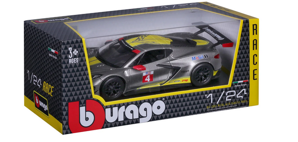 Bburago 1/24 Chevrolet Corvette C8R #3 Yellow 2022 18-28024