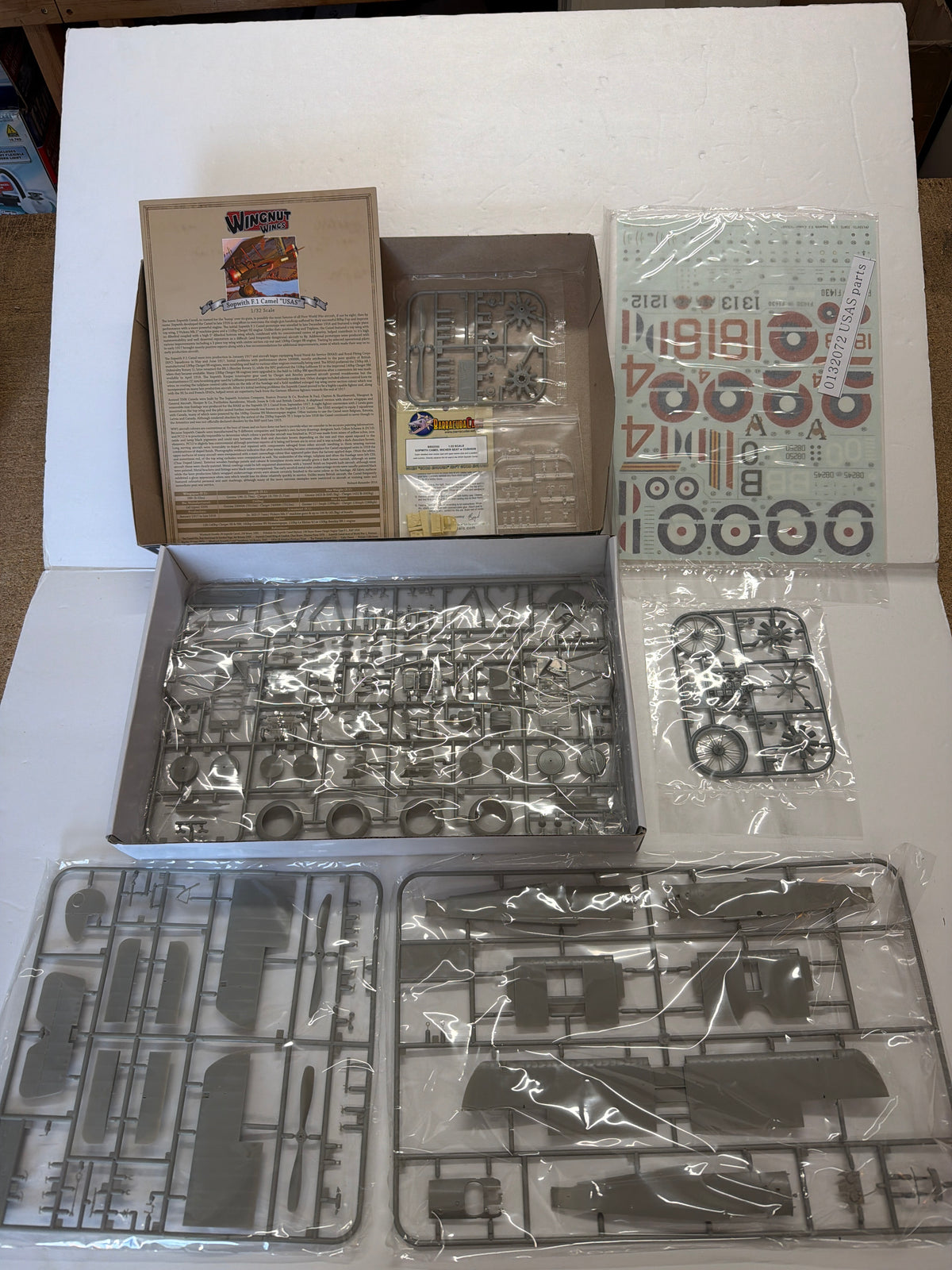 Wingnut Wings Sopwith f.1 Camel USAS 1/32 withBR32332 Wicker seat Plastic Model Kit