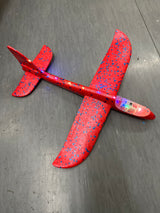 LED Hand Launch Glider in red with blue dots