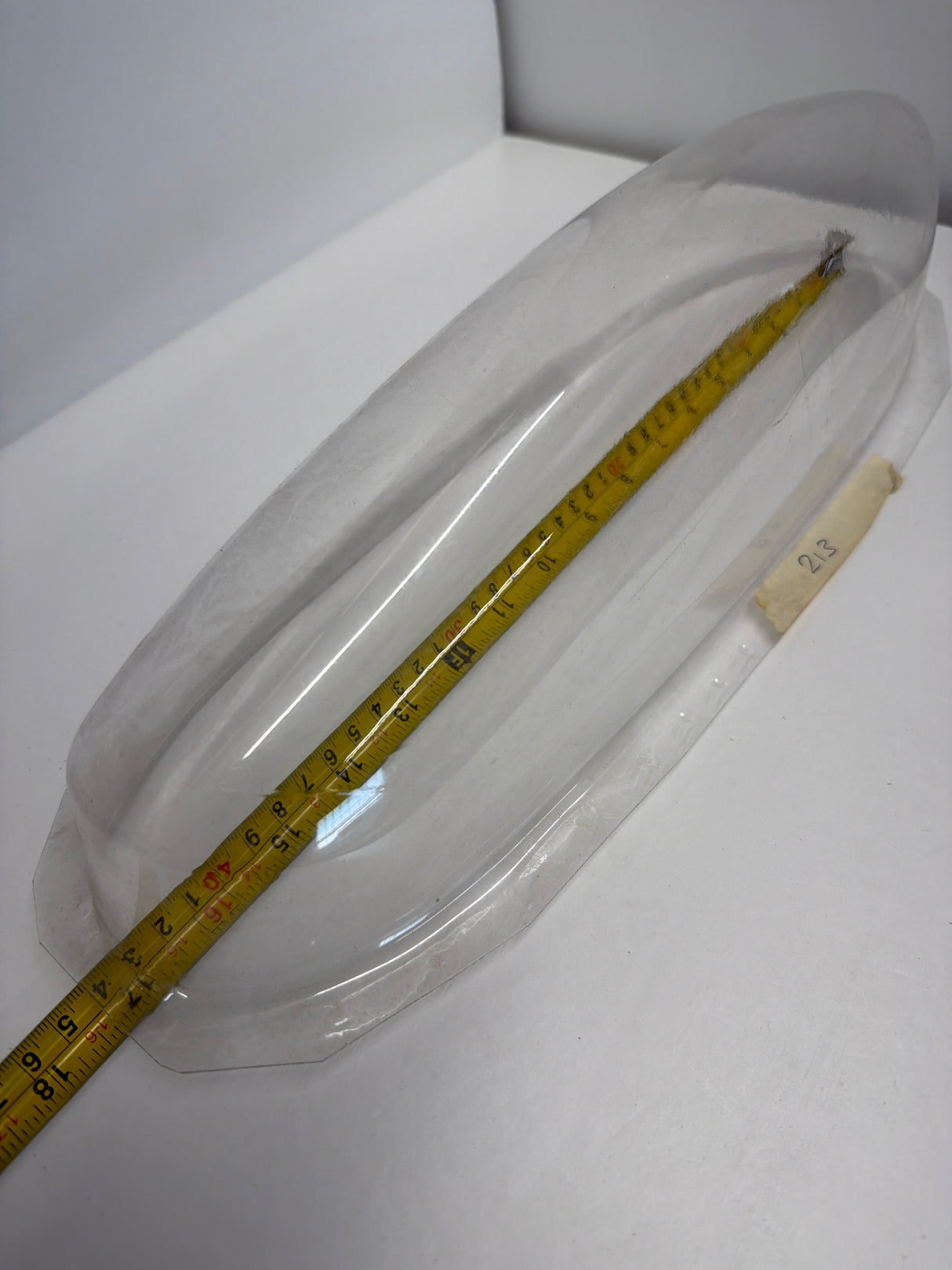 Clear glider canopy 15 inches long 4 1/2 inches wide 213