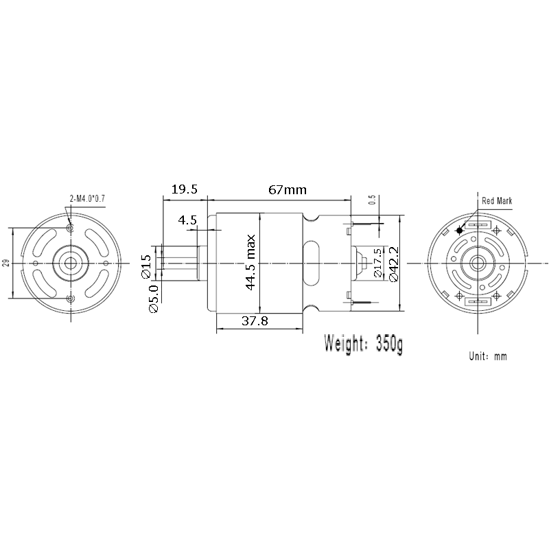 Brushed 775 DC Motor (5000rpm - 12V) - Motor Only