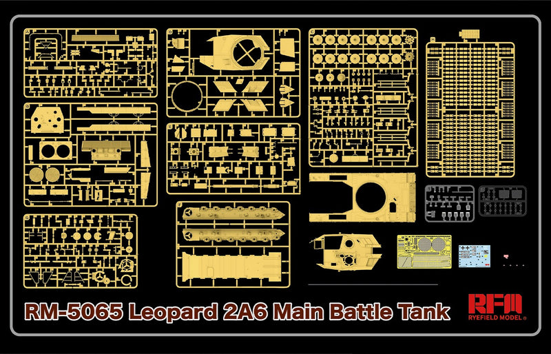 Rye Field Model 1/35 1/35 Leopard 2A6 Main Battle Tank with workable track links RM5065