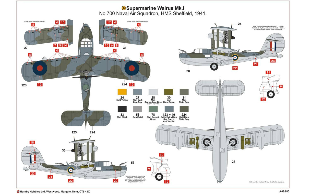 Airfix 09183 1/48 Supermarine Walrus Mk.I