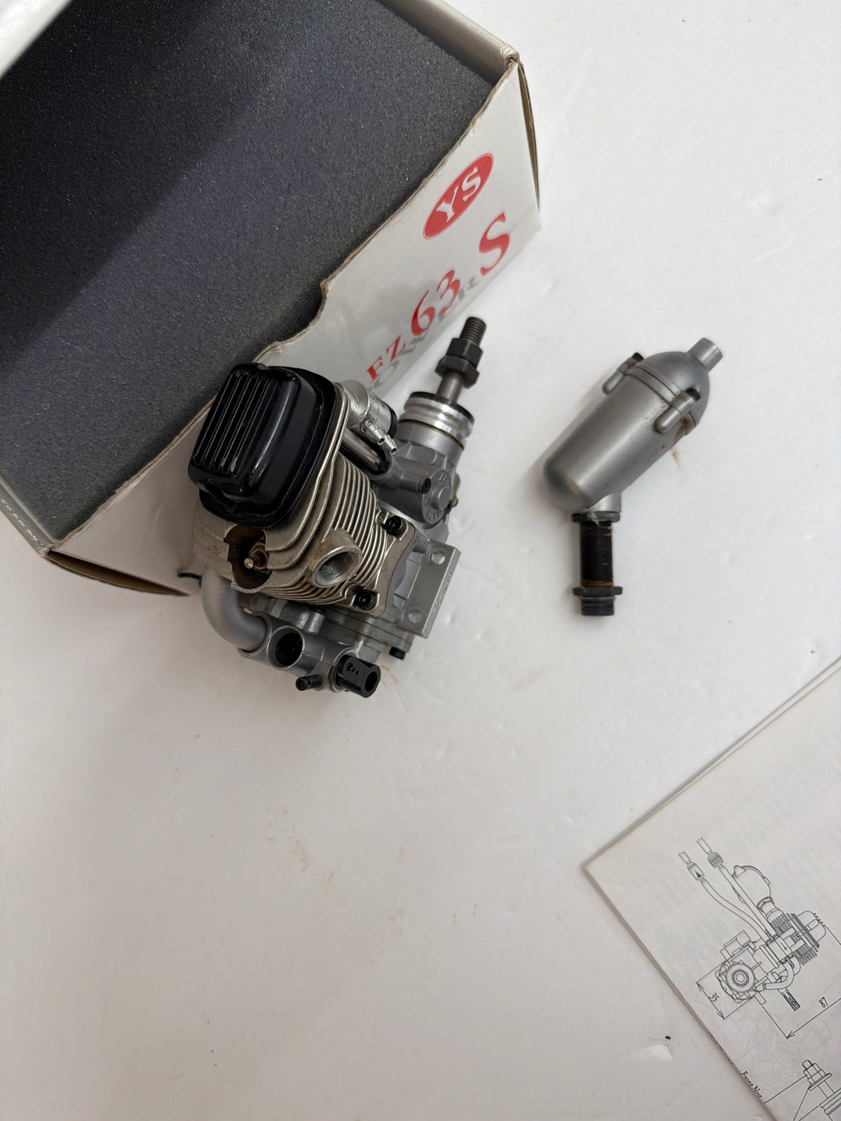 YS FZ63S (Super Charged) Four Stroke Engine with Silencer - Second Hand in box