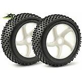 Ansmann Racing - 1/8 White Wheels Tires (2Pz) Off-Road (BOX 106)