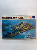 Hasegawa 600mm Mörser Karl on Railway Carrier 1/72 Plastic model Kit Vintage no manual