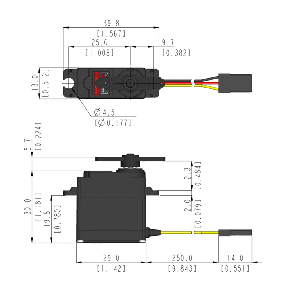 MD85MG Industrial Servo Digital 25g 4.3kg/0.13s 4.8 - 6.0V View 1 View 2 Hitec MD85MG Industrial Servo Digital 25g 4.3kg/0.13s 4.8 - 6.0V