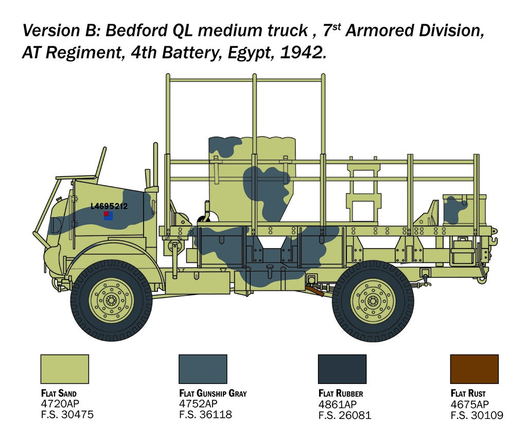 Italeri 1/35 Bedford QL Medium Truck Kit 241