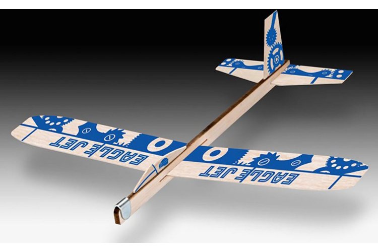 Revell 24328 Flying Action Balsa Birds - Blue Wooden chuck glider Model kit