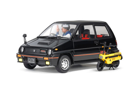 Tamiya 1/24 Honda City Turbo Kit with Scooter & Driver Figure 24369