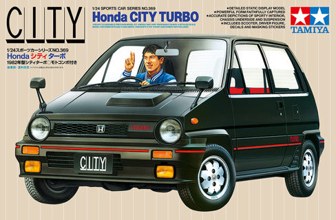 Tamiya 1/24 Honda City Turbo Kit with Scooter & Driver Figure 24369