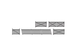 Ratio 246 Spear Fencing Ramps  Gates Black - N Gauge