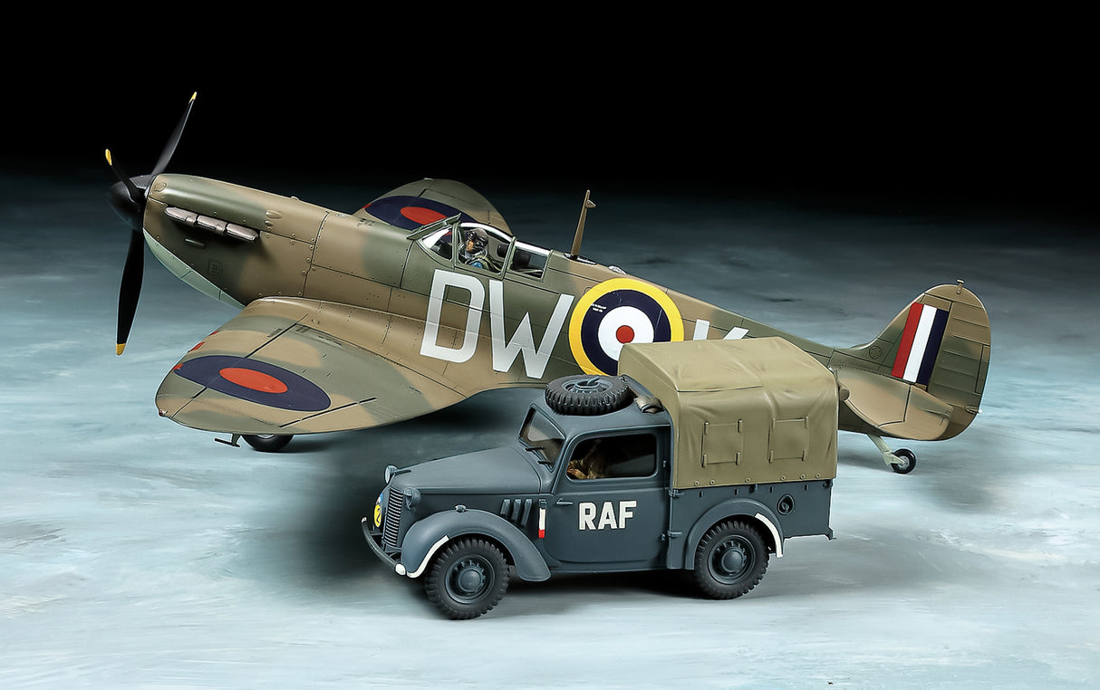 Tamiya 1/48 Supermarine Spitfire Mk.I & Light Utility Car 10HP Set 25211