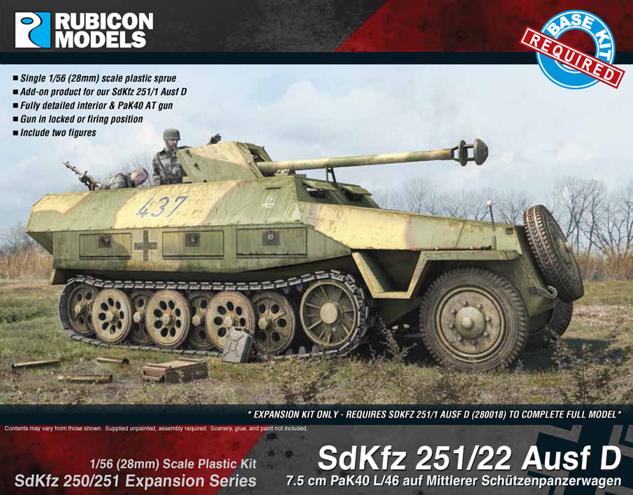 Rubicon Models SdKfz 250/251 Expansion - 251/22 Ausf D PaKwa