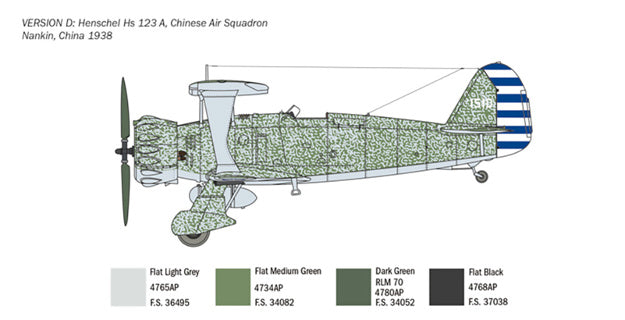 Italeri 1/48 HENSCHEL HS-123 Kit