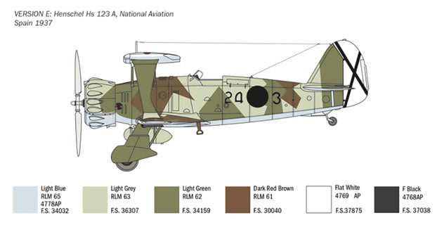 Italeri 1/48 HENSCHEL HS-123 Kit