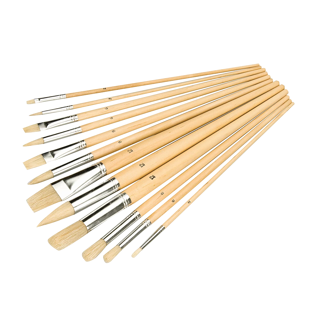 Silverline Artists Paint Brush Set 12pceMixed Tips