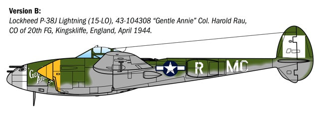 ITALERI P-38J Lockheed Lightening Kit 2834