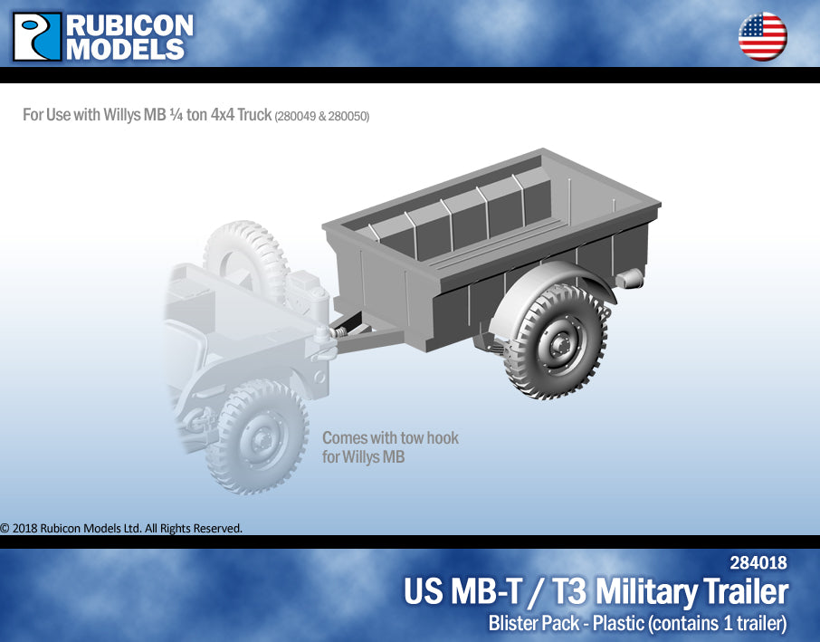 Rubicon Models US Jeep MB-T / T3 Military Trailer