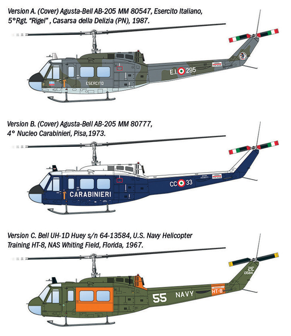 Italeri AB.205 / UH-1D "SAR" Search & Rescue Helicopter kit 2845