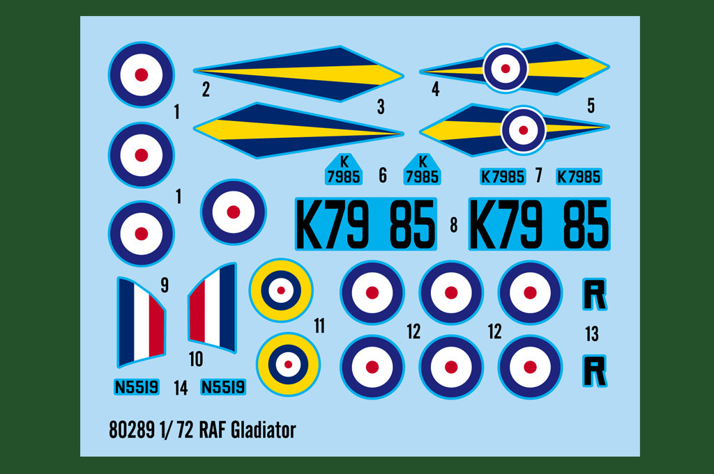 HobbyBoss 1/72 RAF Gladiator Kit 80289