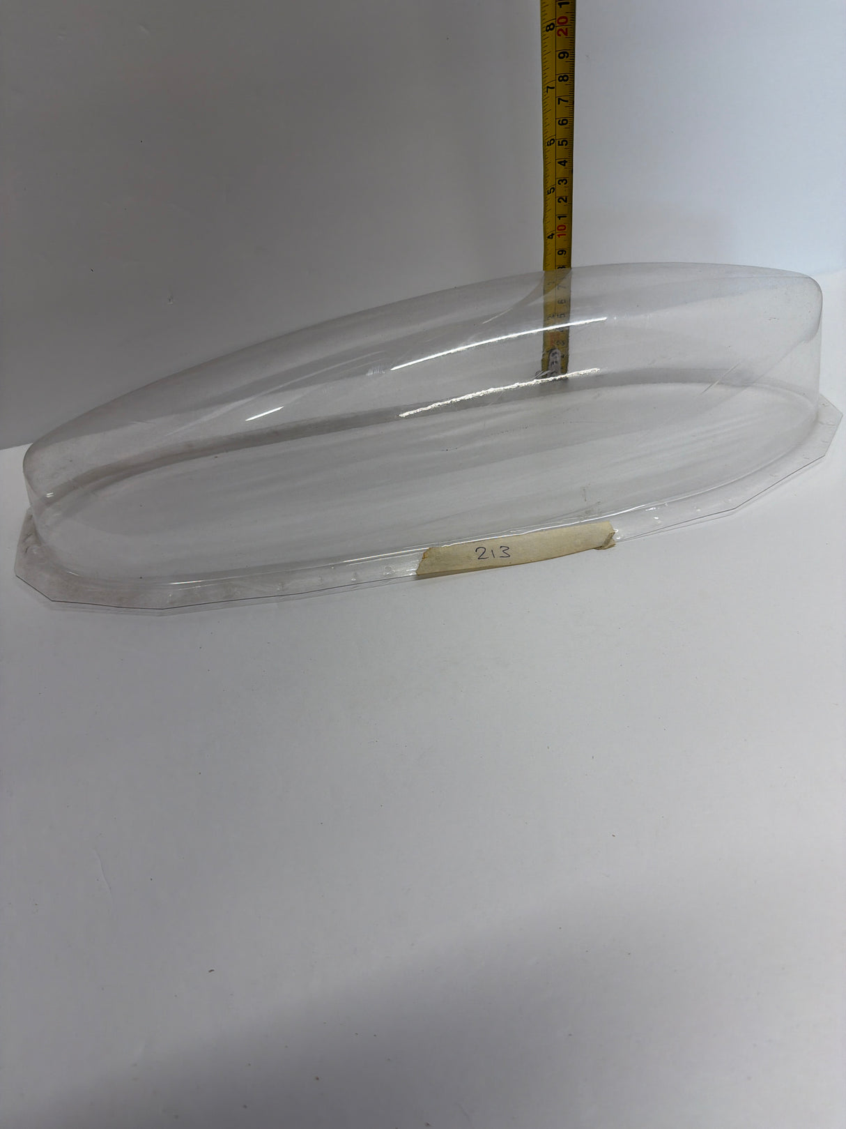 Clear glider canopy 15 inches long 4 1/2 inches wide 213