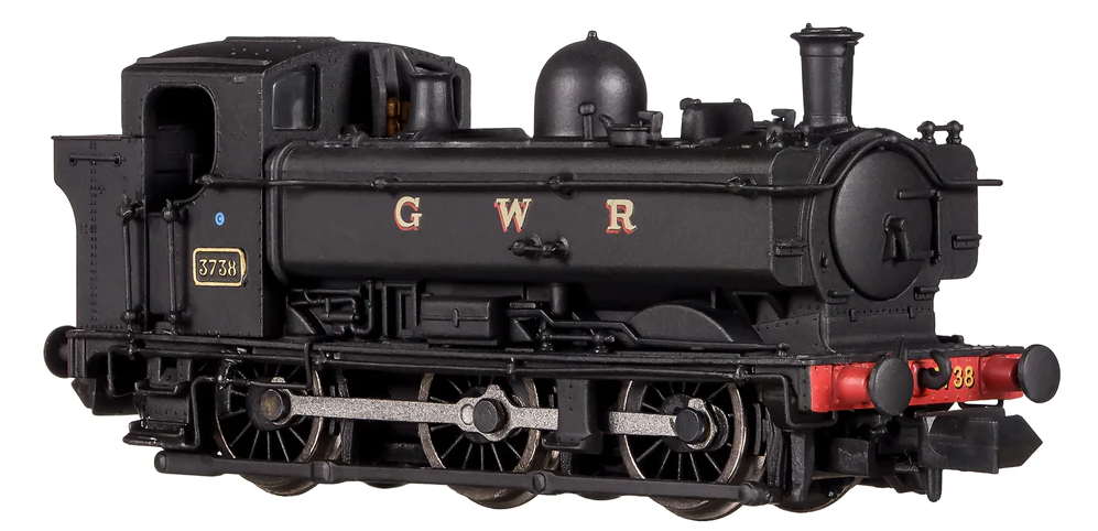 Dapol N Gauge Pannier 3738 GWR Black lettered GWR 2S-007-032