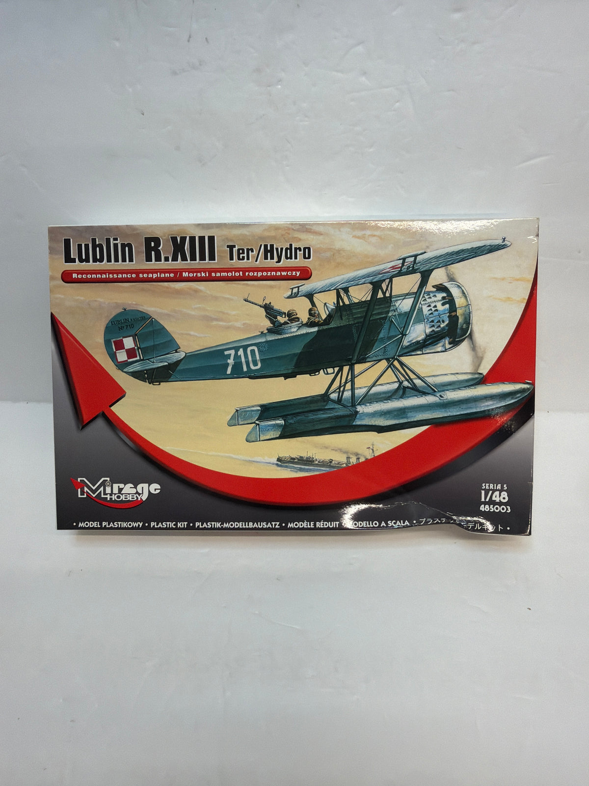 Mirage Hobby 485003 Lublin R.XIII Ter/Hydro Reconnaissance Seaplane — 1:48 Plastic model aircraft kit