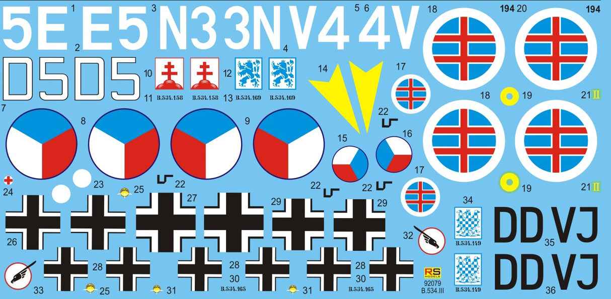 RS MODELS 1/72 Avia B-534 3rd version kit 92079
