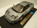 Die Cast Model 1/18 scale Anson Bugatti EB 110 Silver 30303-W Second Hand
