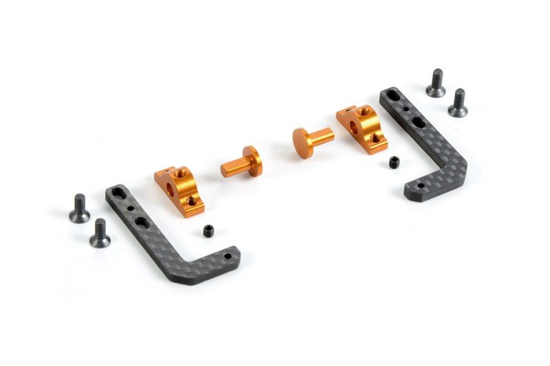 XRay T4 Graphite Aluminium Adjustable Battery Holder (2) - XR306192 (Box 10)