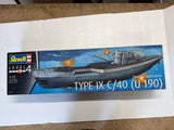 Revell German submarine type IX C/40 (U190) Plastic Model Kit