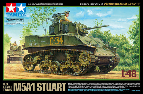 Tamiya 1/48 M5A1 Stuart (Light Tank) Kit 32606