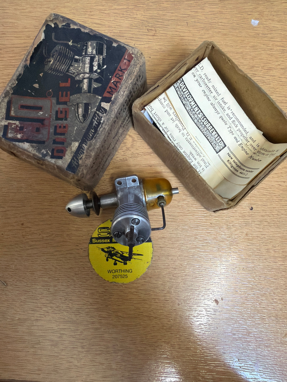 ED Bee Mark 1 Vintage Model Engine Diesel In Box Second Hand (Box 109)