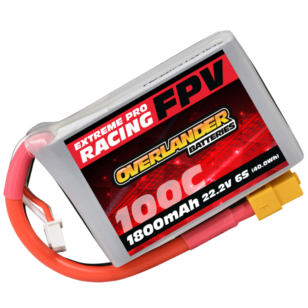 Overlander 1800mAh 22.2V 6S 100C FPV LiPo Battery